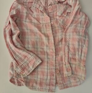 Children's Place Pink Plaid Button-Down Shirt for Kids